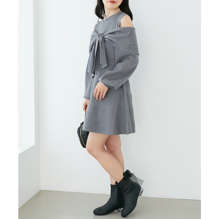 ビジューリボンニットミニワンピース | MAJESTIC LEGON  | 詳細画像38 