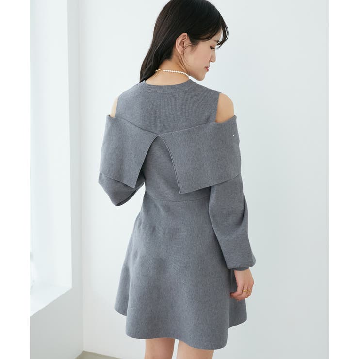 ビジューリボンニットミニワンピース | MAJESTIC LEGON  | 詳細画像42 