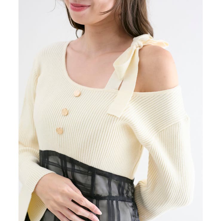 ショルダーリボンコルセットミニワンピ | MAJESTIC LEGON  | 詳細画像11 