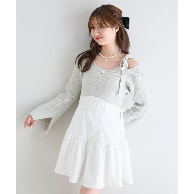 ショルダーリボンコルセットミニワンピ | MAJESTIC LEGON  | 詳細画像15 