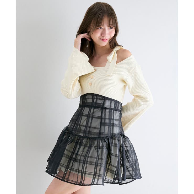 ショルダーリボンコルセットミニワンピ | MAJESTIC LEGON  | 詳細画像9 