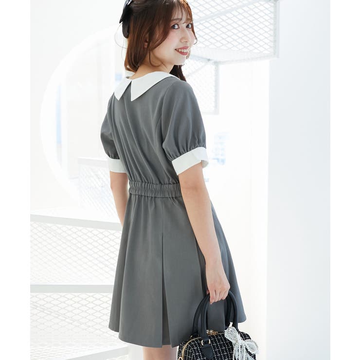 衿配色ミニワンピース | MAJESTIC LEGON  | 詳細画像15 