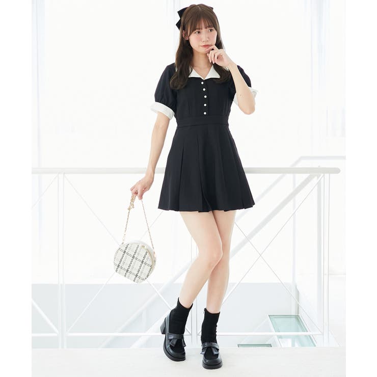 衿配色ミニワンピース | MAJESTIC LEGON  | 詳細画像2 