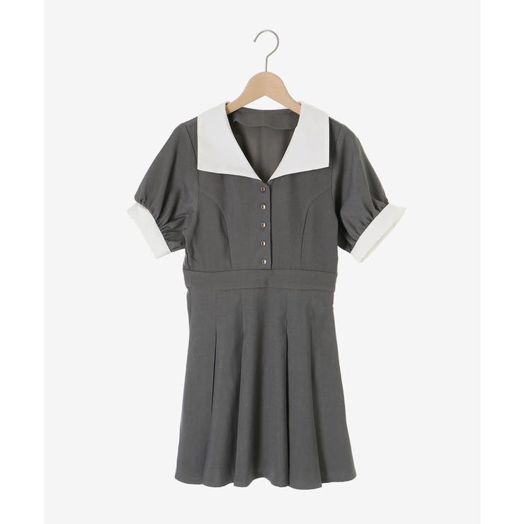 衿配色ミニワンピース | MAJESTIC LEGON  | 詳細画像23 