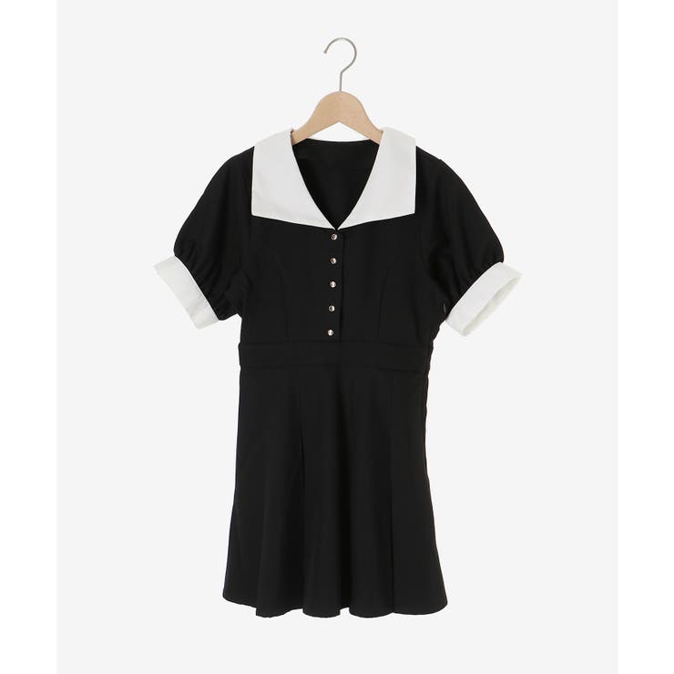 衿配色ミニワンピース | MAJESTIC LEGON  | 詳細画像24 