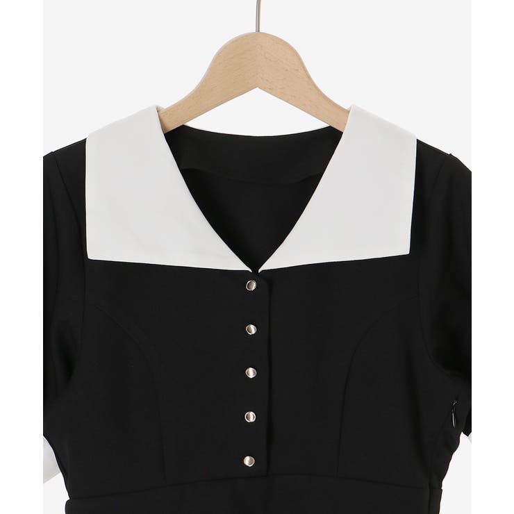 衿配色ミニワンピース | MAJESTIC LEGON  | 詳細画像26 