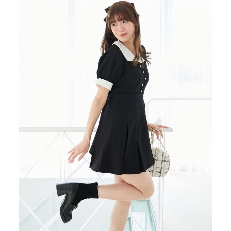 衿配色ミニワンピース | MAJESTIC LEGON  | 詳細画像6 