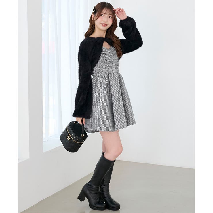 ふわふわニット×ミニワンピセット[品番：CTYW0005023]｜MAJESTIC LEGON