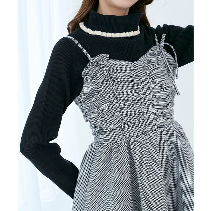 ふわふわニット×ミニワンピセット[品番：CTYW0005023]｜MAJESTIC LEGON