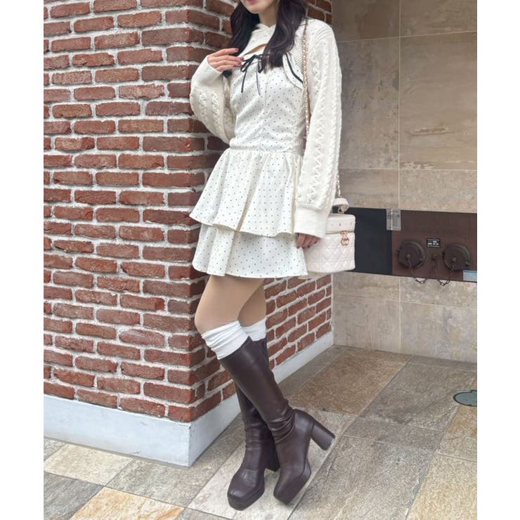 ケーブルフードボレロセットミニワンピ | MAJESTIC LEGON  | 詳細画像2 