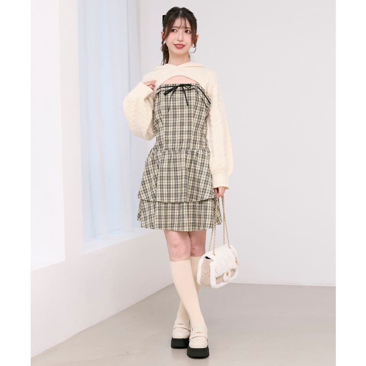 ケーブルフードボレロセットミニワンピ | MAJESTIC LEGON  | 詳細画像6 