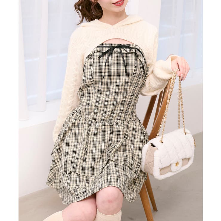 ケーブルフードボレロセットミニワンピ | MAJESTIC LEGON  | 詳細画像9 