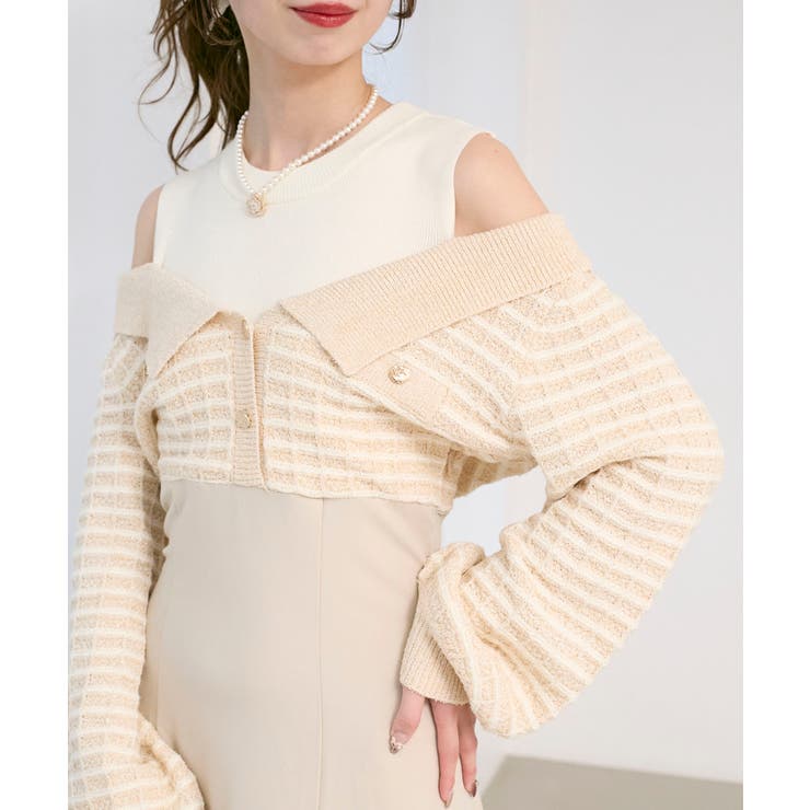 ツイードニットドッキングワンピース | MAJESTIC LEGON  | 詳細画像10 