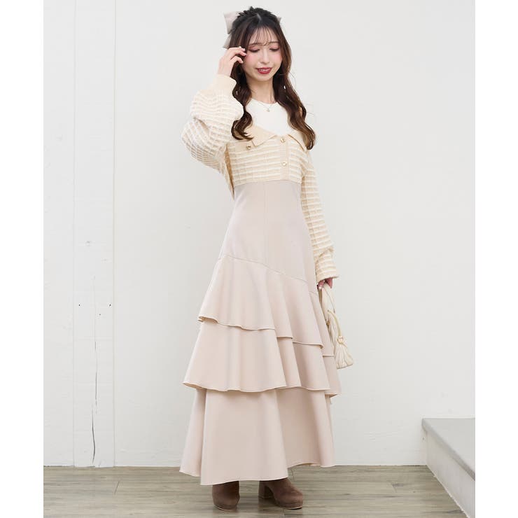 ツイードニットドッキングワンピース | MAJESTIC LEGON  | 詳細画像12 