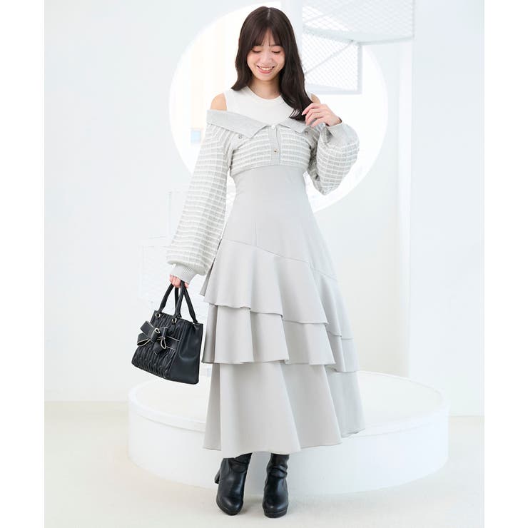 ツイードニットドッキングワンピース | MAJESTIC LEGON  | 詳細画像14 