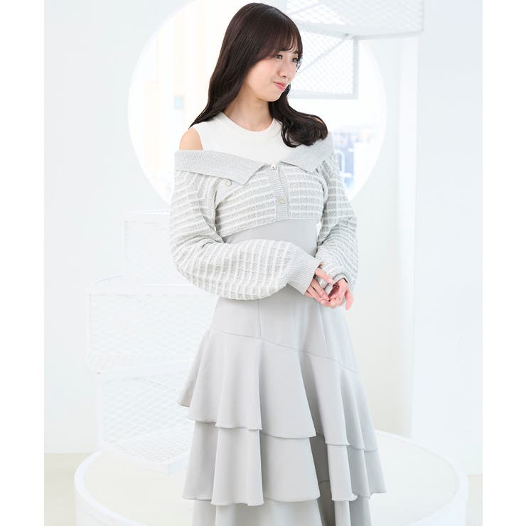 ツイードニットドッキングワンピース | MAJESTIC LEGON  | 詳細画像17 