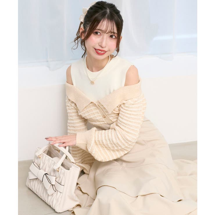 ツイードニットドッキングワンピース | MAJESTIC LEGON  | 詳細画像2 