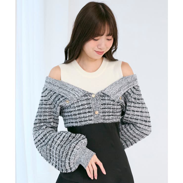 ツイードニットドッキングワンピース | MAJESTIC LEGON  | 詳細画像26 