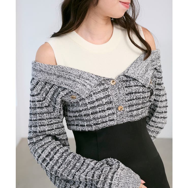 ツイードニットドッキングワンピース | MAJESTIC LEGON  | 詳細画像29 