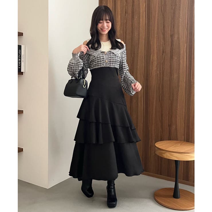 ツイードニットドッキングワンピース | MAJESTIC LEGON  | 詳細画像30 