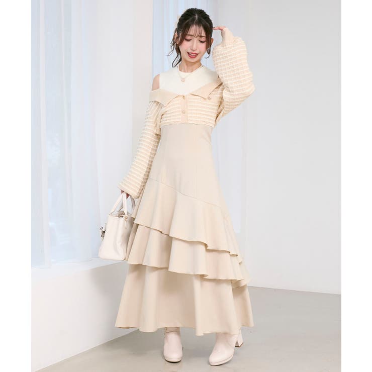 ツイードニットドッキングワンピース | MAJESTIC LEGON  | 詳細画像4 