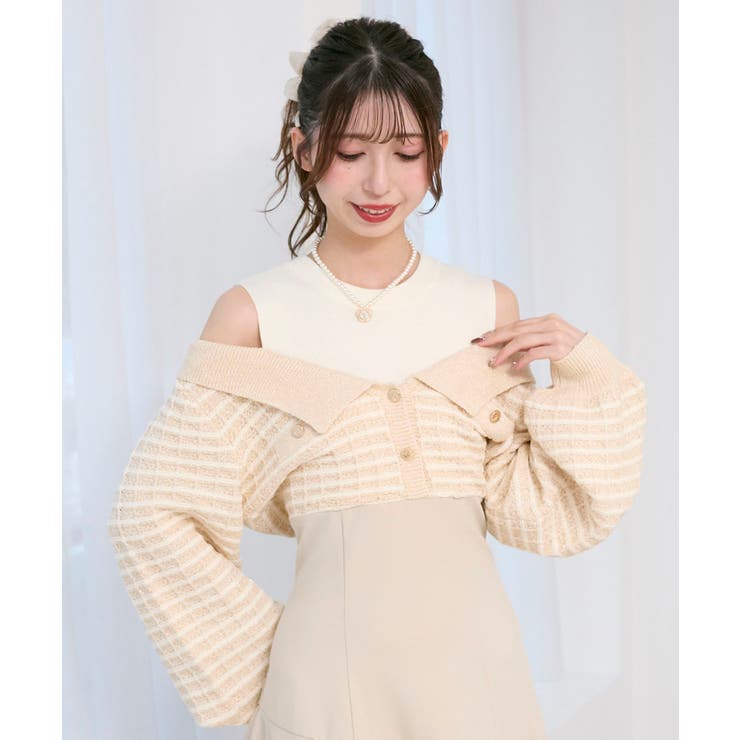 ツイードニットドッキングワンピース | MAJESTIC LEGON  | 詳細画像7 