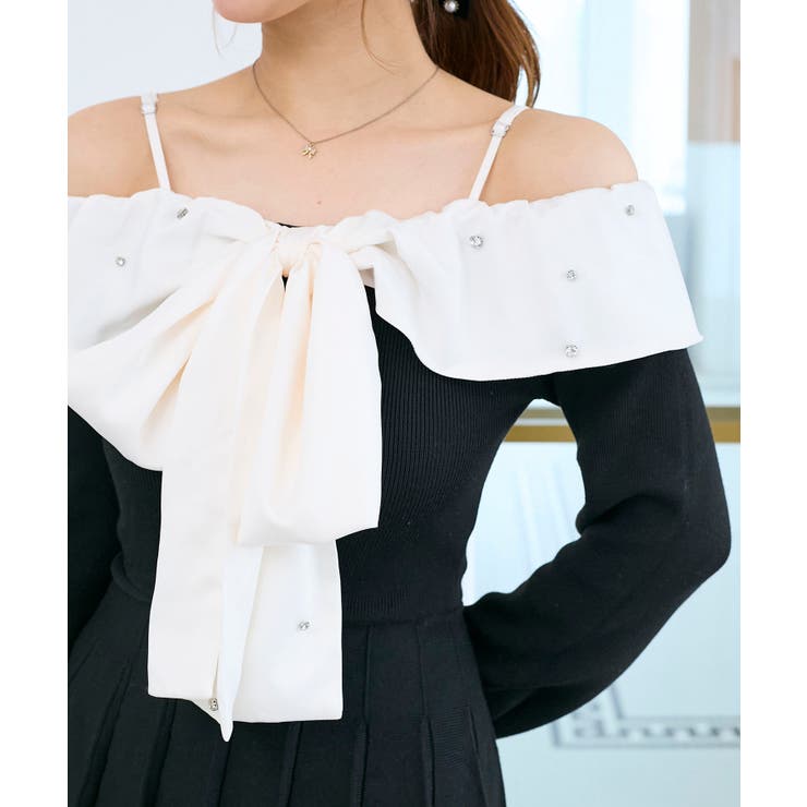 フロントビッグリボンニットミニワンピ | MAJESTIC LEGON  | 詳細画像10 