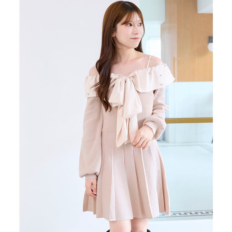 フロントビッグリボンニットミニワンピ | MAJESTIC LEGON  | 詳細画像21 