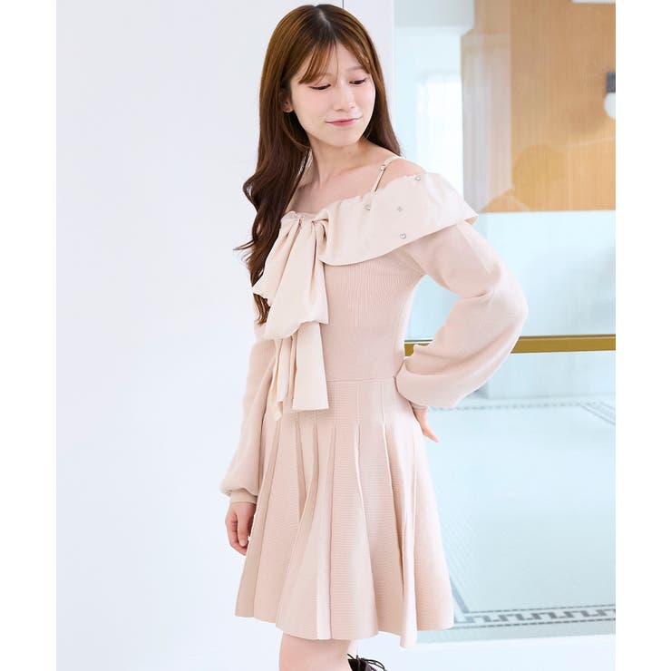 フロントビッグリボンニットミニワンピ | MAJESTIC LEGON  | 詳細画像22 