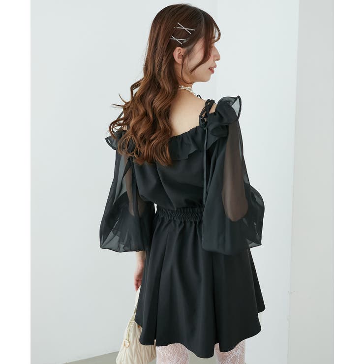 袖異素材ミニワンピース | MAJESTIC LEGON  | 詳細画像12 