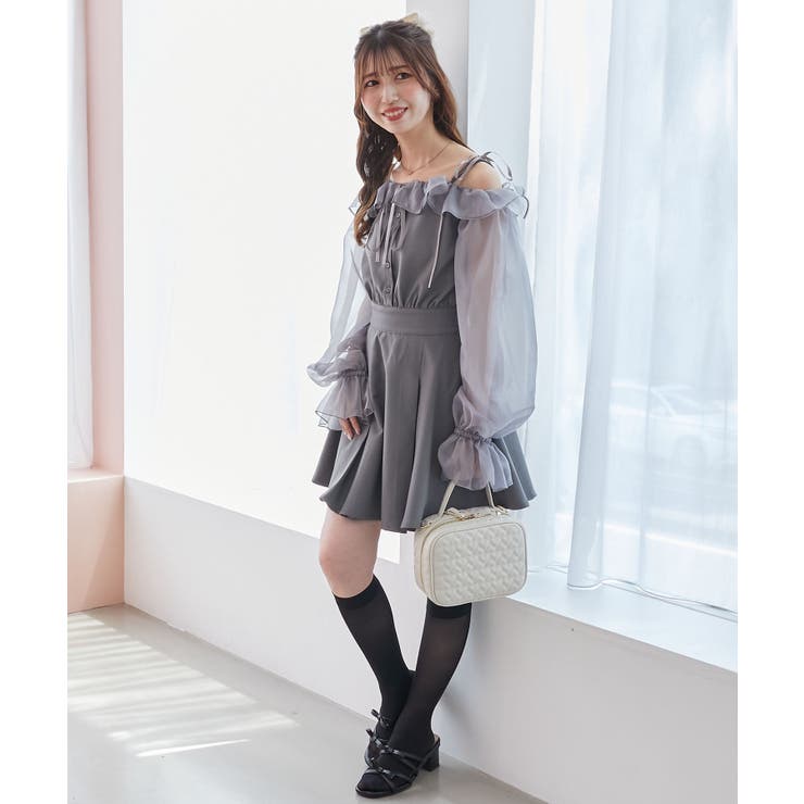 袖異素材ミニワンピース | MAJESTIC LEGON  | 詳細画像15 