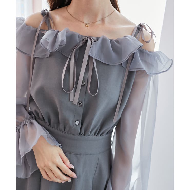 袖異素材ミニワンピース | MAJESTIC LEGON  | 詳細画像20 