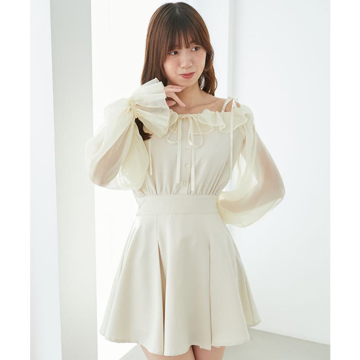 袖異素材ミニワンピース | MAJESTIC LEGON  | 詳細画像24 