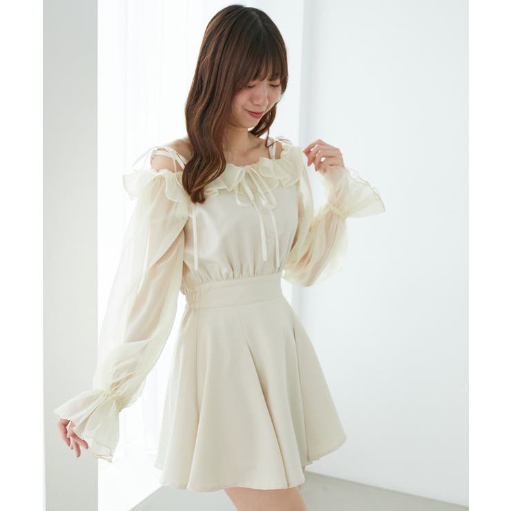 袖異素材ミニワンピース | MAJESTIC LEGON  | 詳細画像25 