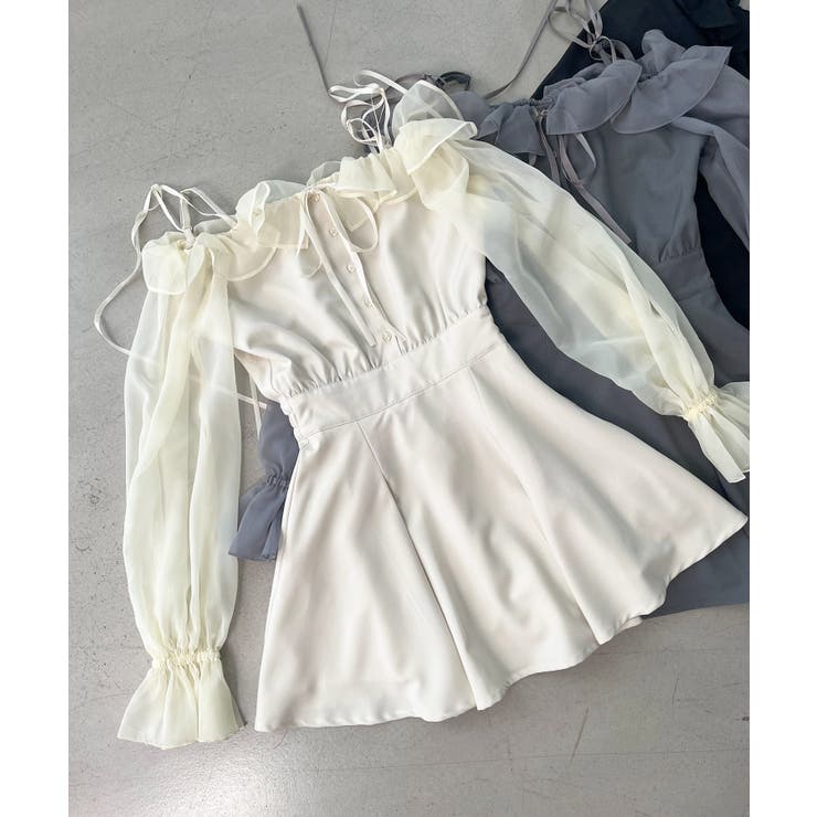 袖異素材ミニワンピース | MAJESTIC LEGON  | 詳細画像28 