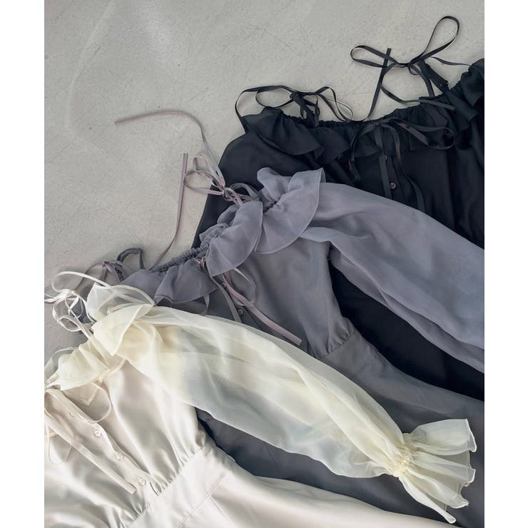 袖異素材ミニワンピース | MAJESTIC LEGON  | 詳細画像6 