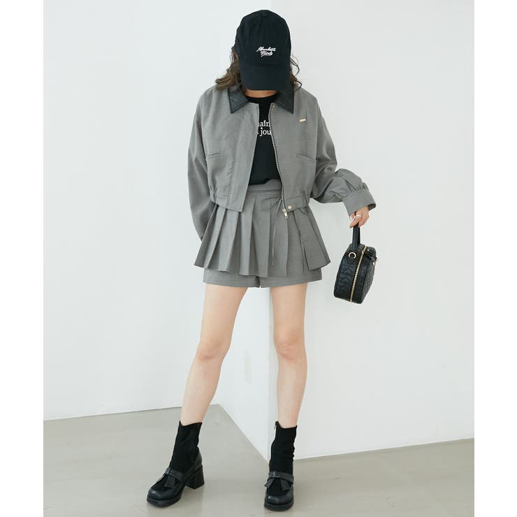 襟付きショートブルゾン[品番：CTYW0004887]｜MAJESTIC LEGON