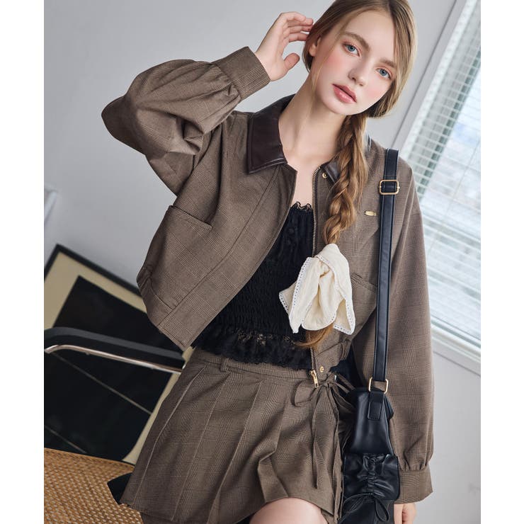 襟付きショートブルゾン[品番：CTYW0004887]｜MAJESTIC LEGON