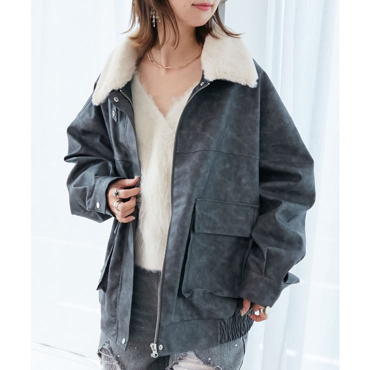 ヴィンテージライク合皮ブルゾン | MAJESTIC LEGON  | 詳細画像12 