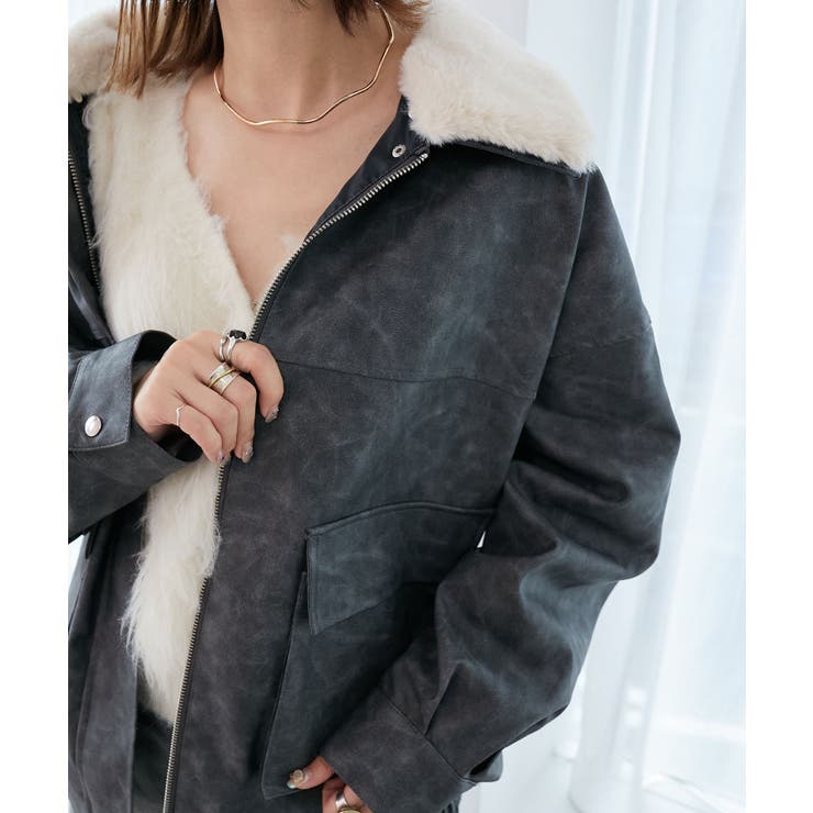 ヴィンテージライク合皮ブルゾン | MAJESTIC LEGON  | 詳細画像15 