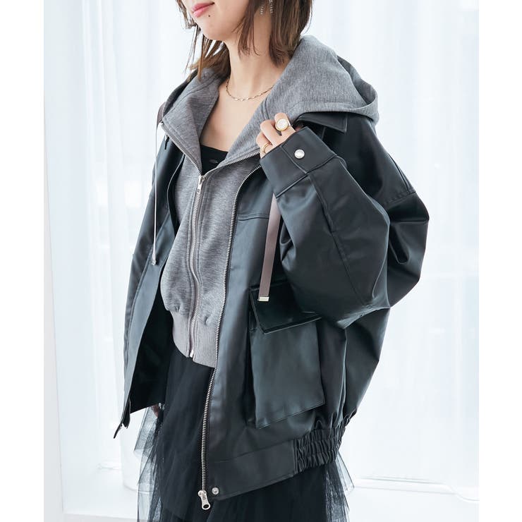 ヴィンテージライク合皮ブルゾン | MAJESTIC LEGON  | 詳細画像21 