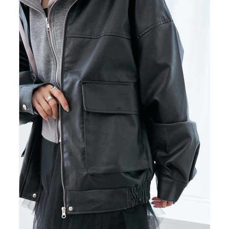 ヴィンテージライク合皮ブルゾン | MAJESTIC LEGON  | 詳細画像23 