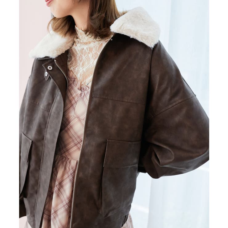 ヴィンテージライク合皮ブルゾン | MAJESTIC LEGON  | 詳細画像8 