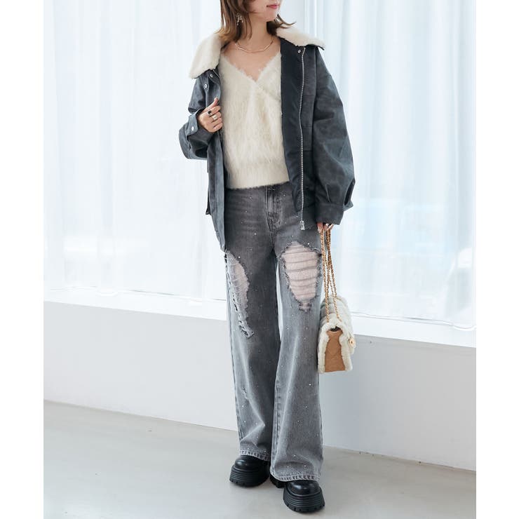 ヴィンテージライク合皮ブルゾン | MAJESTIC LEGON  | 詳細画像9 