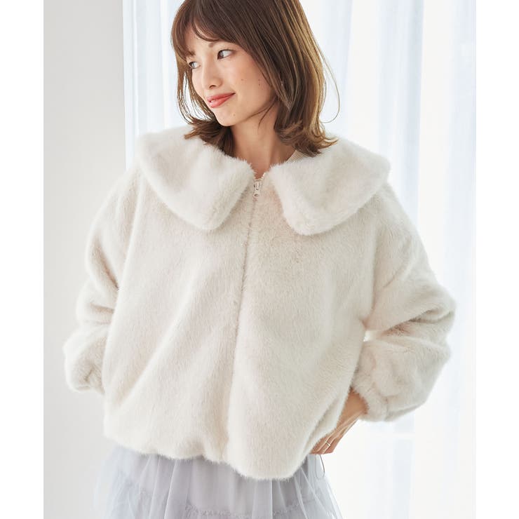 アイボリー | ジップデザインファーブルゾン | MAJESTIC LEGON 