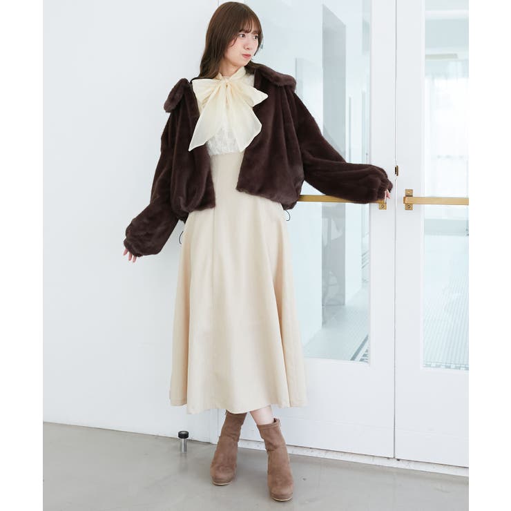 ブラウン | ジップデザインファーブルゾン | MAJESTIC LEGON 