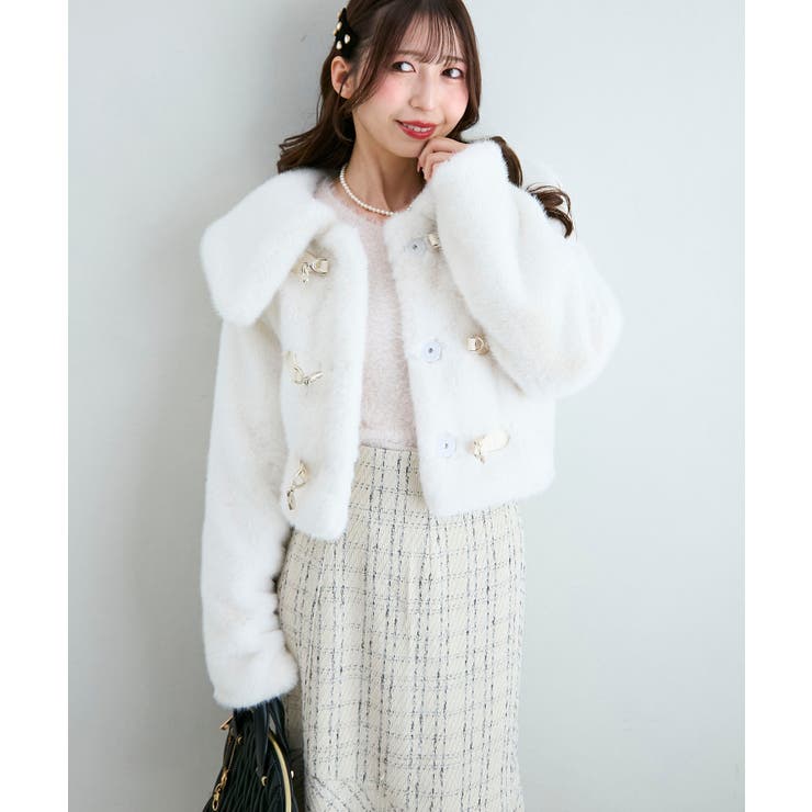 ビット付きフワフワショートコート | MAJESTIC LEGON  | 詳細画像11 