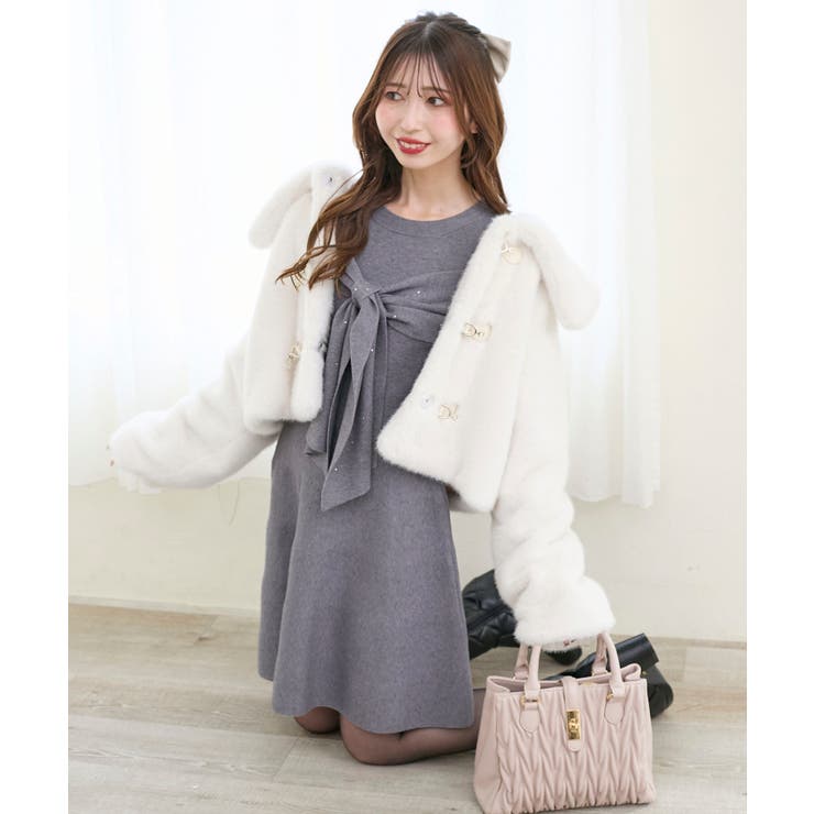 ビット付きフワフワショートコート | MAJESTIC LEGON  | 詳細画像12 