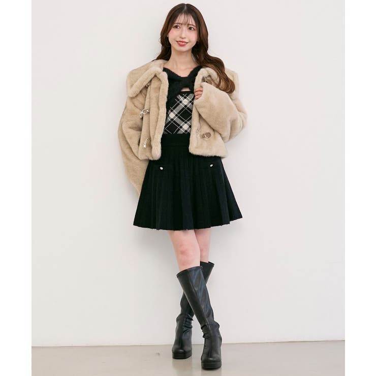 ビット付きフワフワショートコート | MAJESTIC LEGON  | 詳細画像25 