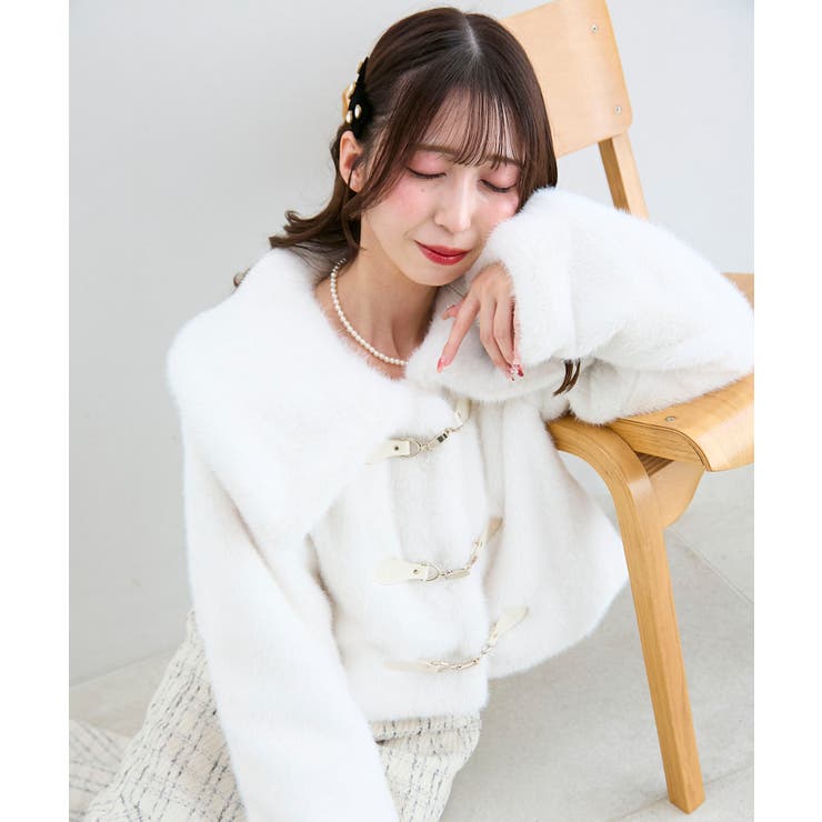 ビット付きフワフワショートコート | MAJESTIC LEGON  | 詳細画像9 